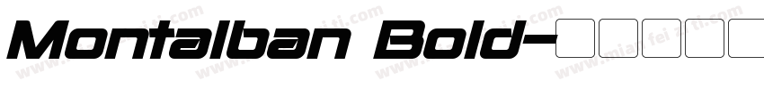 Montalban Bold字体转换
